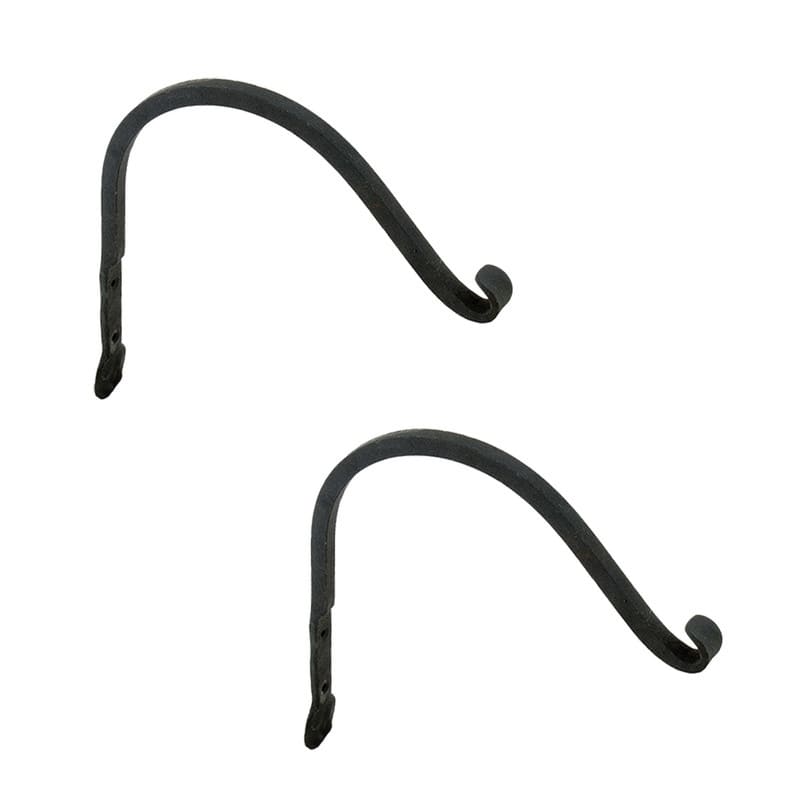 Achla Designs Set of 2 Flower Design Arc Brackets, , Black Powder Coat Finish