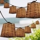 preview thumbnail 4 of 5, Samara 10-Light Indoor/Outdoor 10 ft. Classic Vintage Incandescent G40 Square Bamboo Shaded String Lights, Brown , by JONATHAN Y