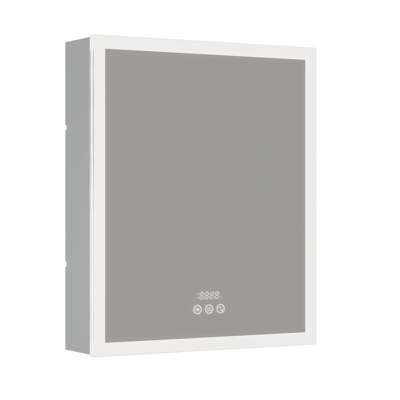 Mildewproof Aluminum Frame Bathroom Mirror Medicine Cabinet with Socket, Bluetooth Player