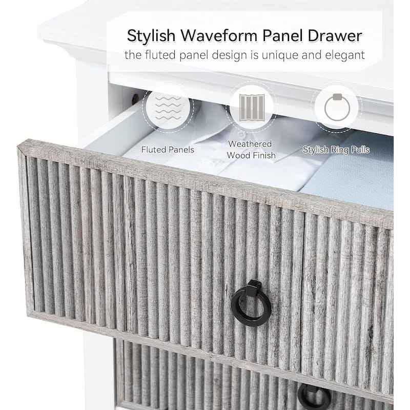 6 Drawer Dresser Storage Cabinet with Large Drawer