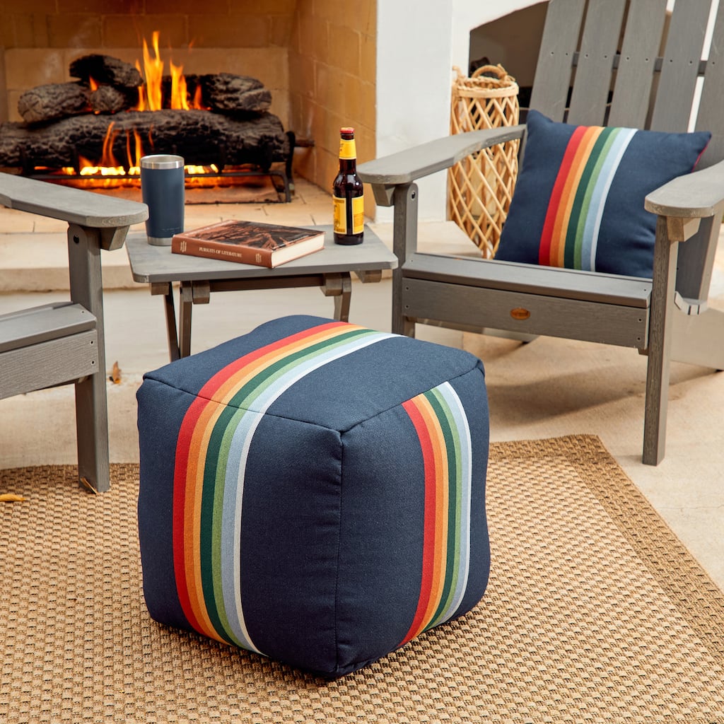 Sorra Home Sunbrella Pendleton Outdoor Bean Pouf