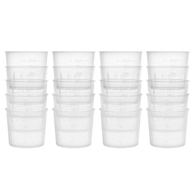 Transparent Measuring Cup Lab PP Plastic Graduated Beaker 20ml
