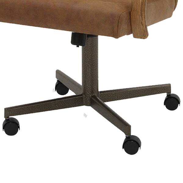 Chromcraft Douglas Caster Dining Chairs in Chestnut Finish (Set of 2