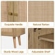preview thumbnail 8 of 19, Anmytek Modern 2-Door Rattan Buffet Sideboard Kitchen Storage Cabinet for Living Room