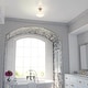 preview thumbnail 7 of 11, Huntley Farmhouse Semi-flush Mount Ceiling Light with White Schoolhouse Glass