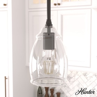 Hunter Dunshire 1-Light Dome Pendant - Kitchen Island, Dining Room, Entry - Modern Farmhouse, Transitional, Contemporary