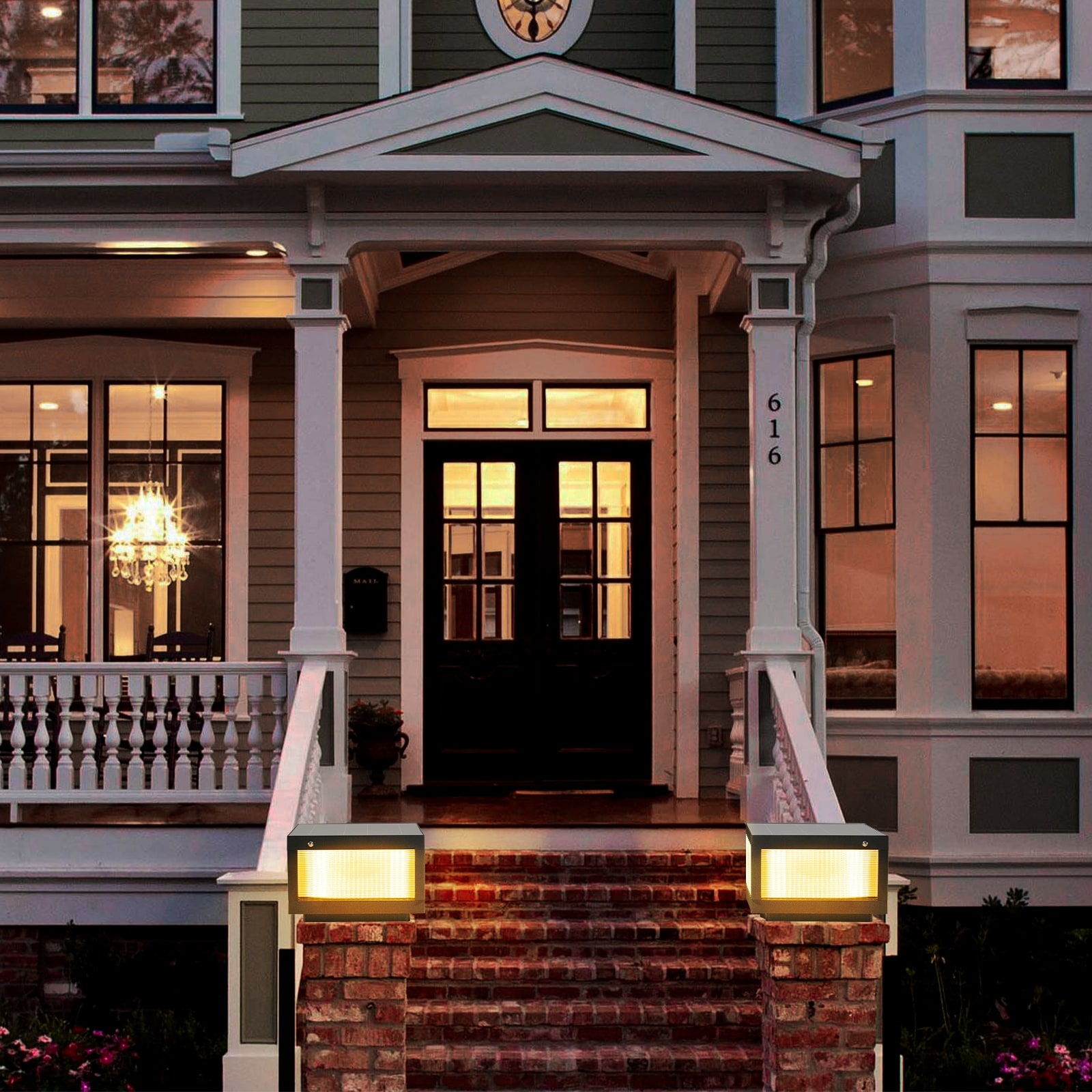 Pillar lights for house hot sale
