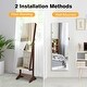preview thumbnail 5 of 9, LANGRIA Jewelry Armoire Cabinet with Full-Length Frameless Mirror, Lockable Floor Standing & Wall Mounting