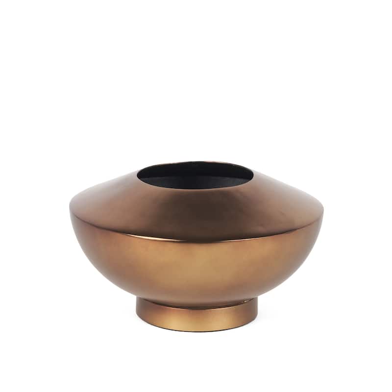 5" Antiqued Bronze Metal Table Vase - 8.25