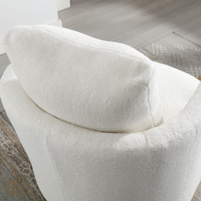 Modern Upholstered Swivel Barrel Chair for Living Room