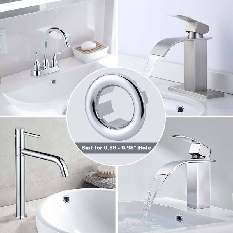WOWOW 1.2 in. Sink Basin Trim Overflow Cover (6-Pack)