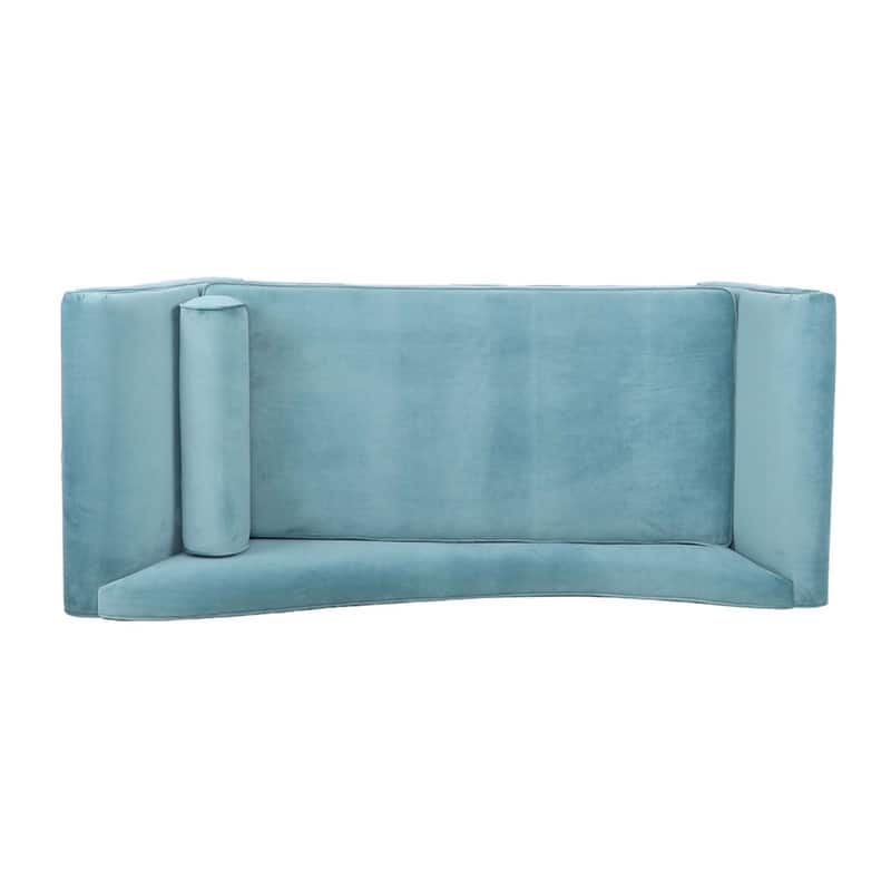 68'' Chaise Lounge Indoor, Chaise Lounge Chair with Scroll Arms and Toss Pillow