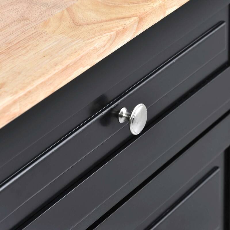 53-Inch Width kitchen Island cart with storage and 5 draws