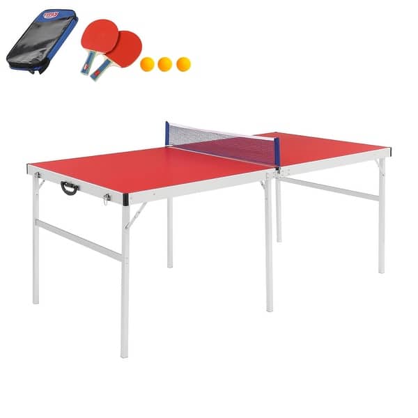  GoSports Mid-Size Table Tennis Game Set - Indoor/Outdoor  Portable Game with Net, 2 Table Tennis Paddles and 4 Balls : Sports &  Outdoors