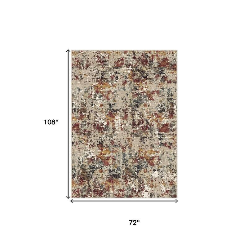 HomeRoots Abstract Modern Rectangle Area Rug