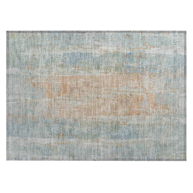 Machine Washable Indoor/ Outdoor Vintage Ombre Chantille Rug