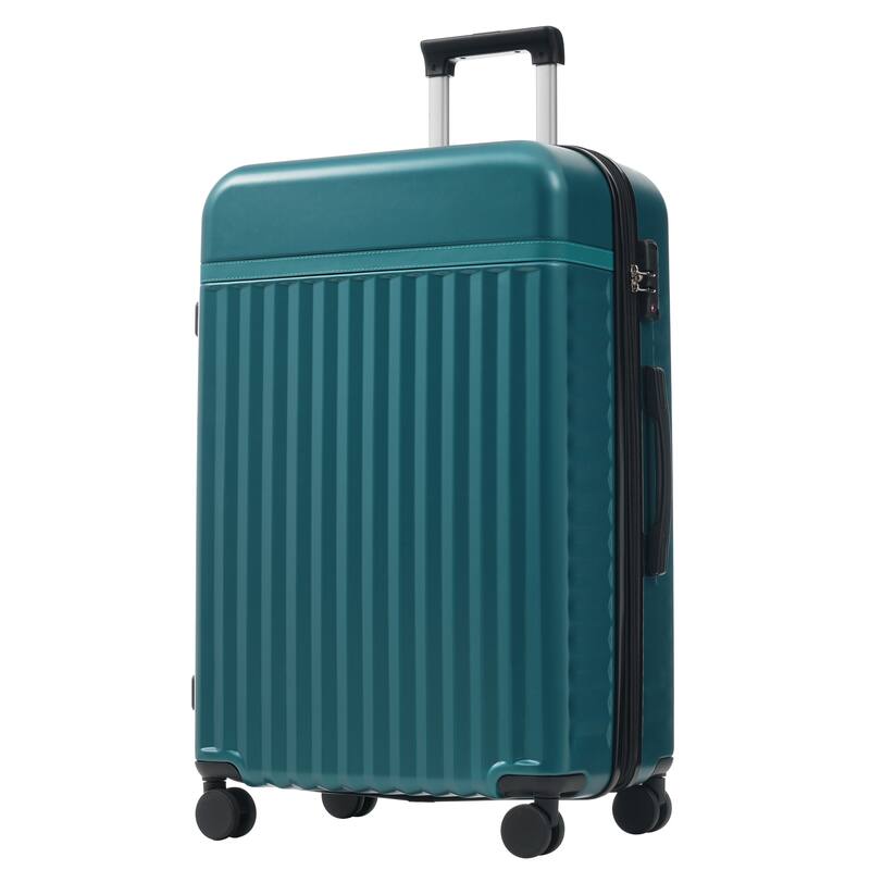 5-Piece Modern Hard-Shell Luggage Expandable Luggage with Spinner Wheels and TSA Lock, for Boarding Travel, Dark Green