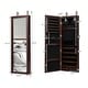 preview thumbnail 2 of 10, Costway Wall Mount Mirrored Jewelry Cabinet Organizer LED Lights