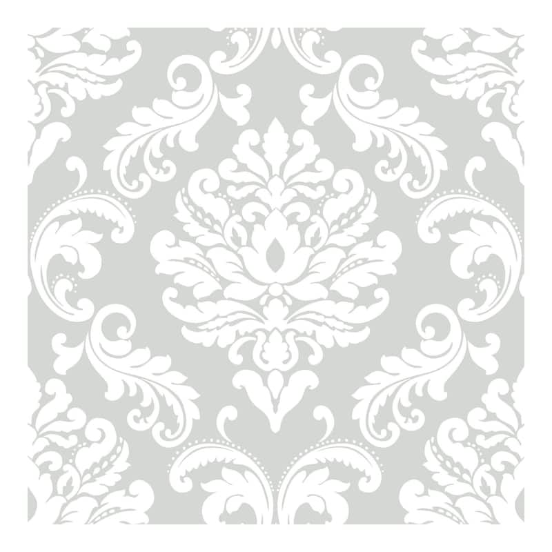 NuWallpaper Ariel Grey Peel & Stick Wallpaper - 216in x 20.5in x 0.025in
