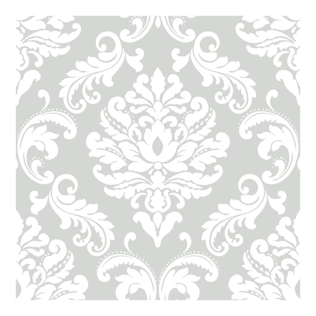 NuWallpaper Ariel Grey Peel & Stick Wallpaper - 216in x 20.5in x 0.025in