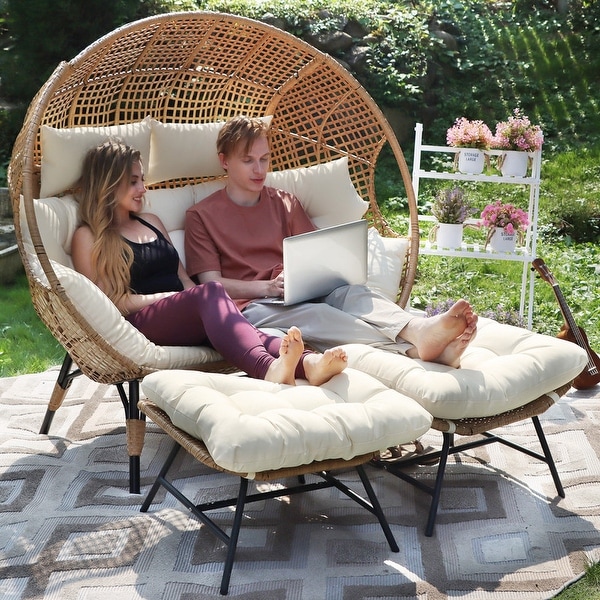 outdoor wicker egg chair