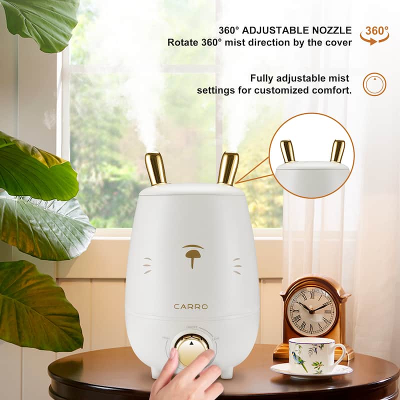 3L Top Fill Mist Humidifiers for Bedroom Middle Room - Off-White