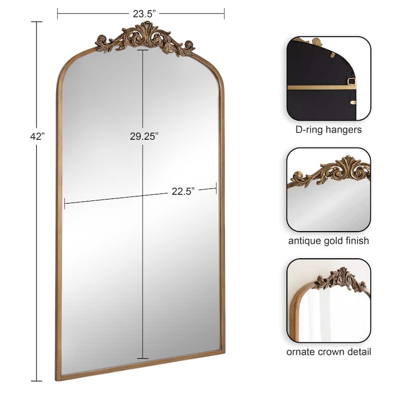 Kate and Laurel Arendahl Traditional Baroque Arch Wall Mirror