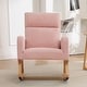 preview thumbnail 84 of 171, HOMYKA 28" Wide Rocking Chair for Nursery with Solid Wood Leg