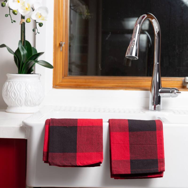 Fabstyles Buffalo Check Set of 4 Cotton Kitchen Towel