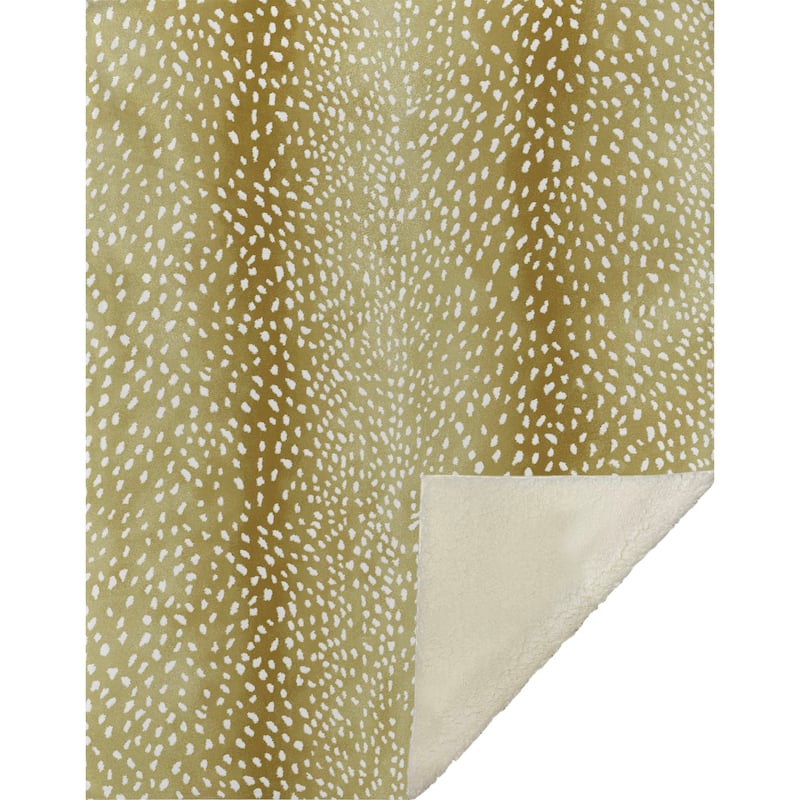 Premium Machine Washable ASB44 Antelope Print Sherpa Throw Blanket