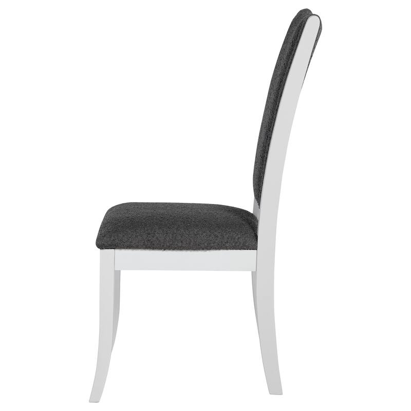 Tyler Pearl White Upholstered Dining Side Chair (Set of 2)