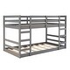 preview thumbnail 4 of 8, Modern Twin over Twin Bunk Bed With Ladder And Solid Construction For Bedroom