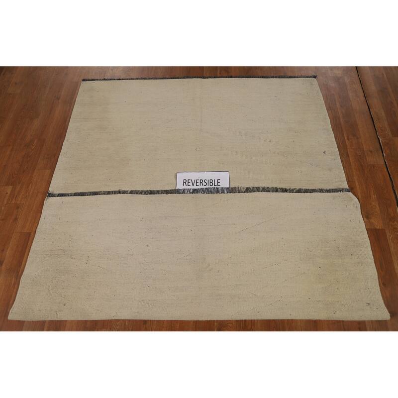 Nomad Kilim Oriental Vintage Area Rug Wool Carpet - 4'9"x 6'5"