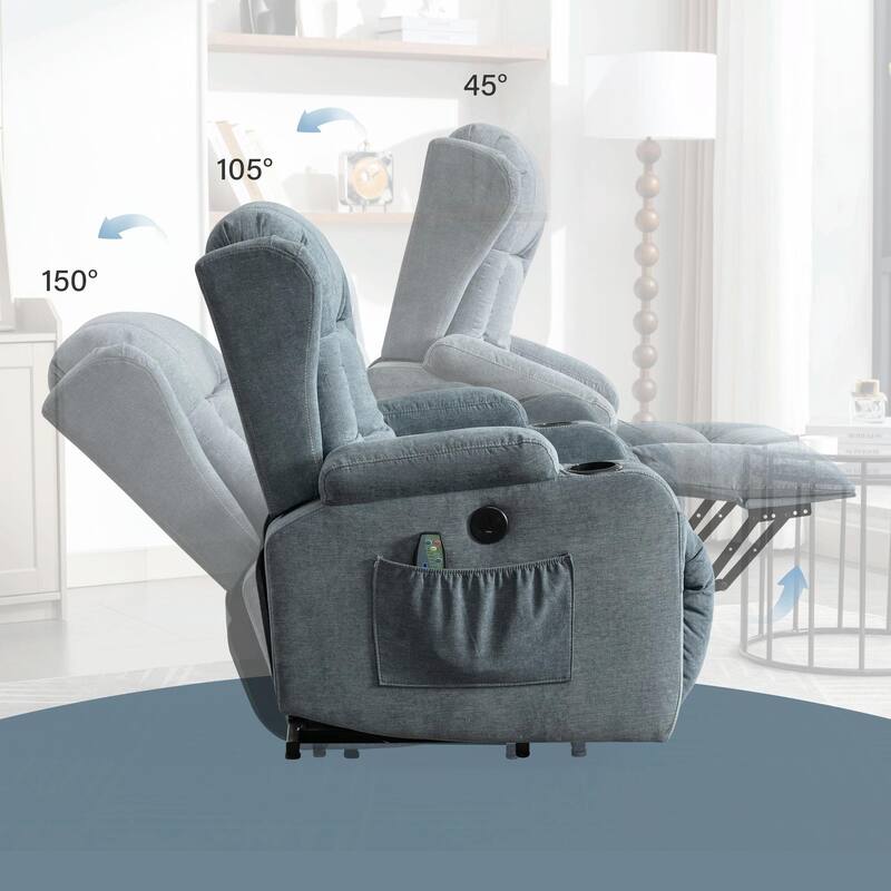 Power Lift Recliner Chair for Elderly with Heat, Massage, and USB Port