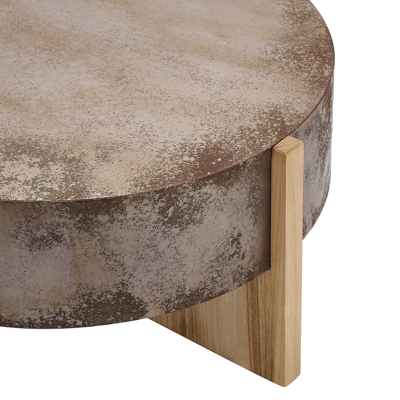 Christopher Knight Home - Rustic Wooden Coffee Table with Burnt Wood Legs