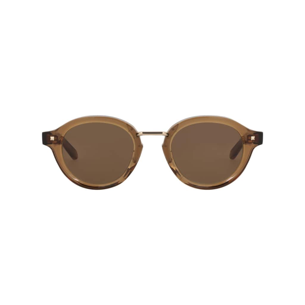 Valentino Round-Frame Acetate Sunglasses