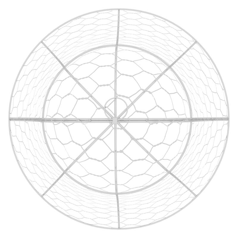 Outsunny Garden Chicken Wire Cloche, 16" x 13" Stackable Animal Plant Protectors, 6 Pack of Metal Crop Cages