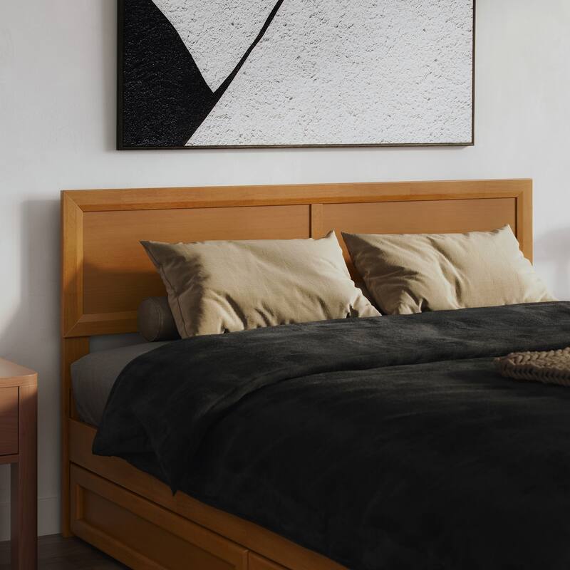 Sophia Solid Wood Headboard - Light Toffee - Queen