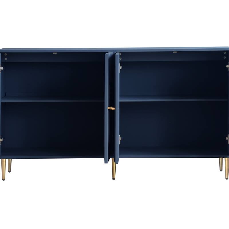 Modern Lacquered 4 Door Wooden Cabinet Sideboard Buffet Server Cabinet
