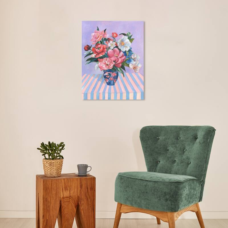 Wynwood Studio Canvas Floral and Botanical Creative bouquet Purple and Pastel Purple Global Wall Art Canvas Print - 16 x 20