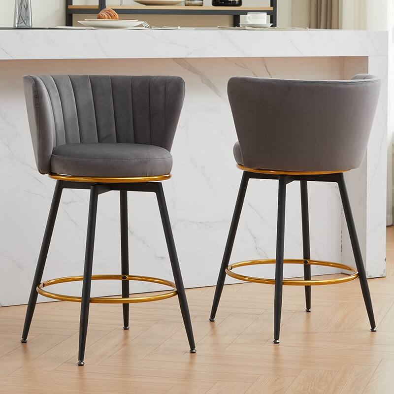 Counter Height Bar Stools Set Of 2 - Grey