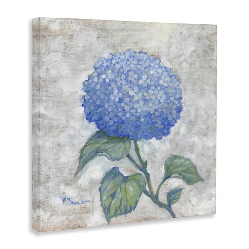 Stupell Round Blue Country Hydrangea Canvas Wall Art Design By Paul Brent