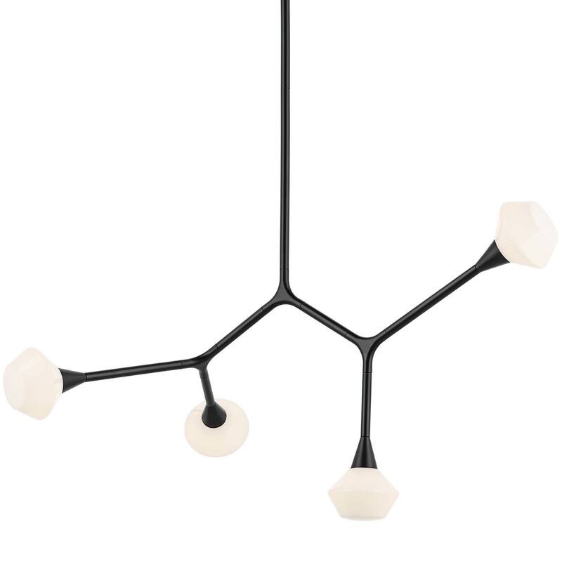 Kichler 52762 Cassius 4 Light 6" Wide Chandelier - Black