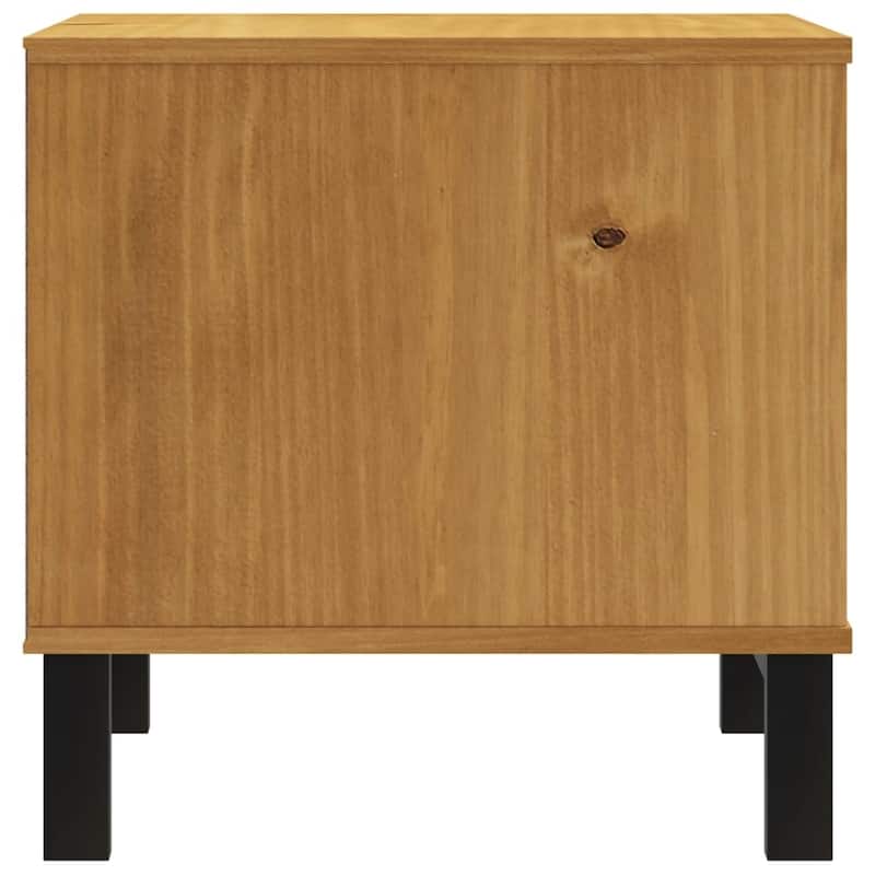 vidaXL Side Table FLAM 19.7"x19.7"x19.7" Solid Wood Pine - 19.7" x 19.7" x 19.7"