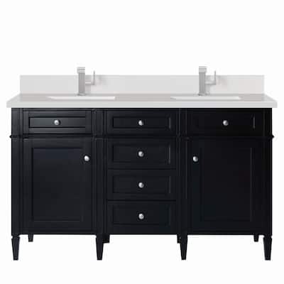 James Martin Vanities 650-V60D-1WZ Brittany 60" Double Basin Poplar