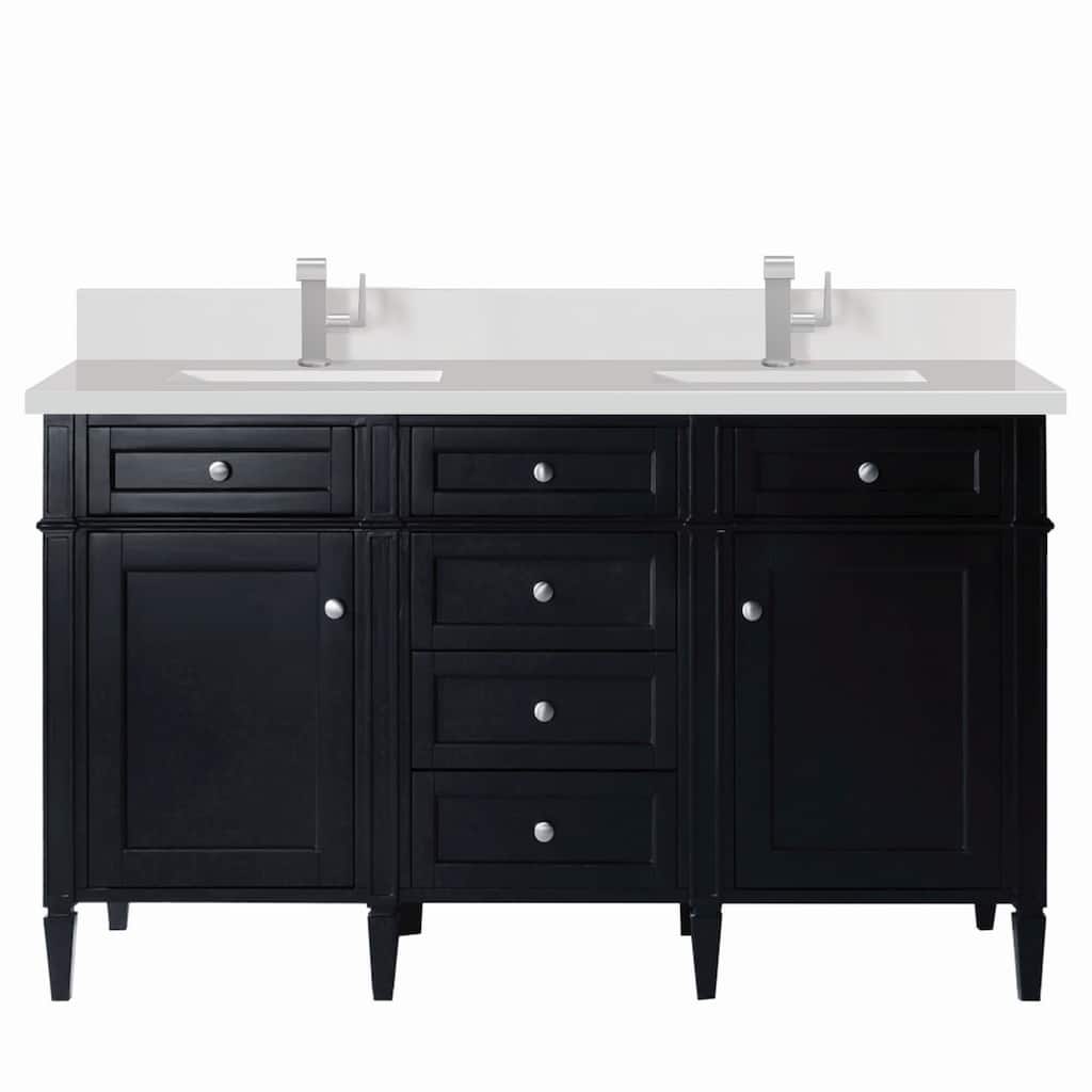 James Martin Vanities 650-V60D-1WZ Brittany 60" Double Basin Poplar