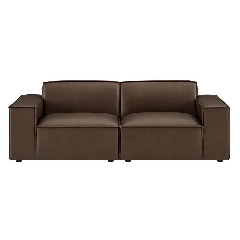 Restore 2-Piece Vegan Leather Modular Loveseat