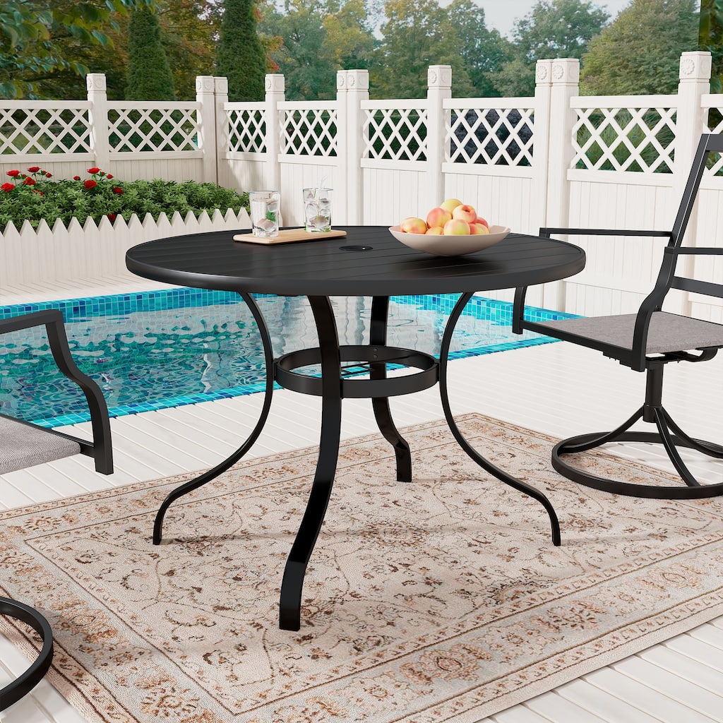 40" Patio Steel Round Dining Table