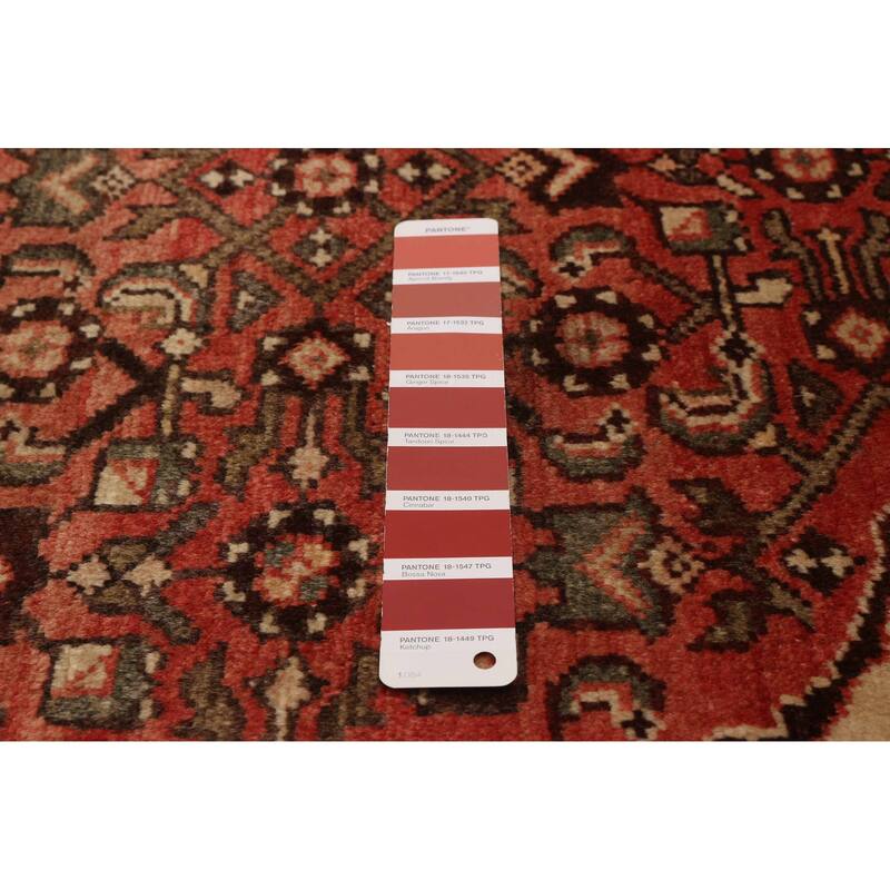 ECARPETGALLERY Hand-knotted Andelz Red Wool Rug - 3'7 x 10'1