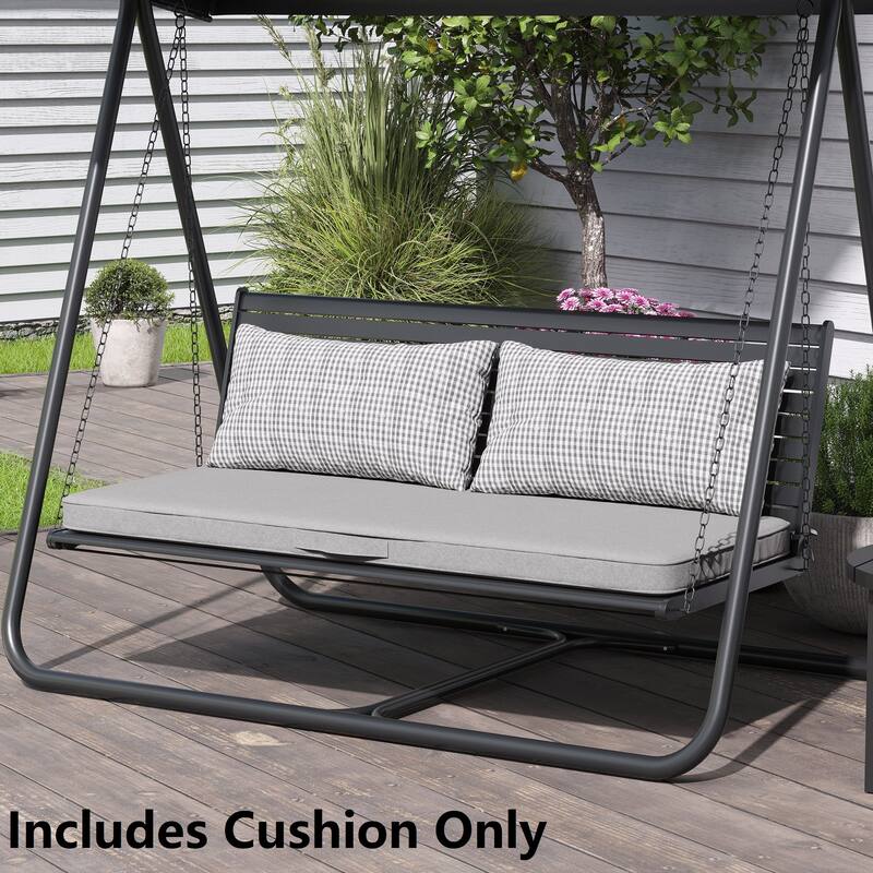 Outdoor Settee Bench Seat Cushion Patio Swing Cushion Loveseat Cushion - 36 - inch width - 1-piece, Light Grey